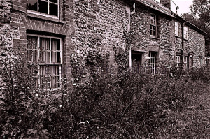 Derelict cottages in England