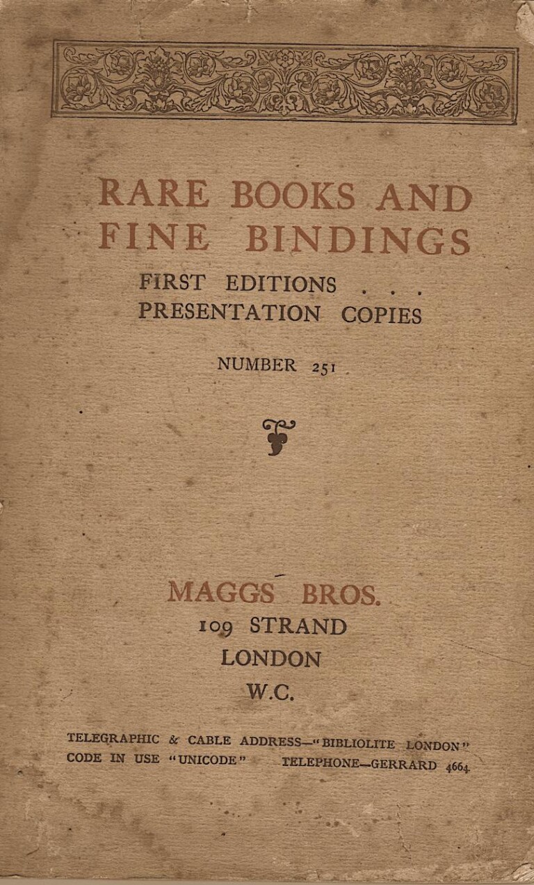 A Maggs Catalogue for 1909 Jot101